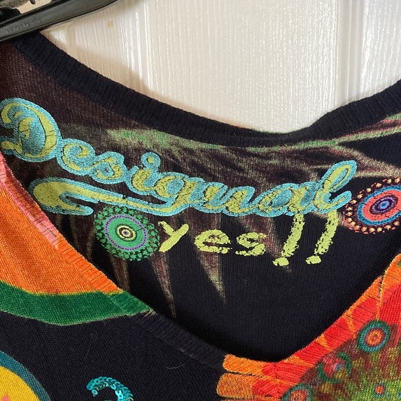 Desigual Lightweight Multicolor Sweater - Picture 2 of 8